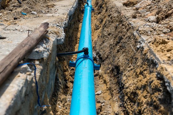 Water Main Installation in Easton