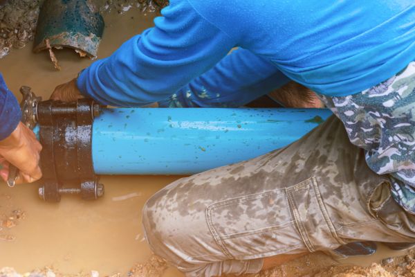 Underground Water Line Repair in Easton